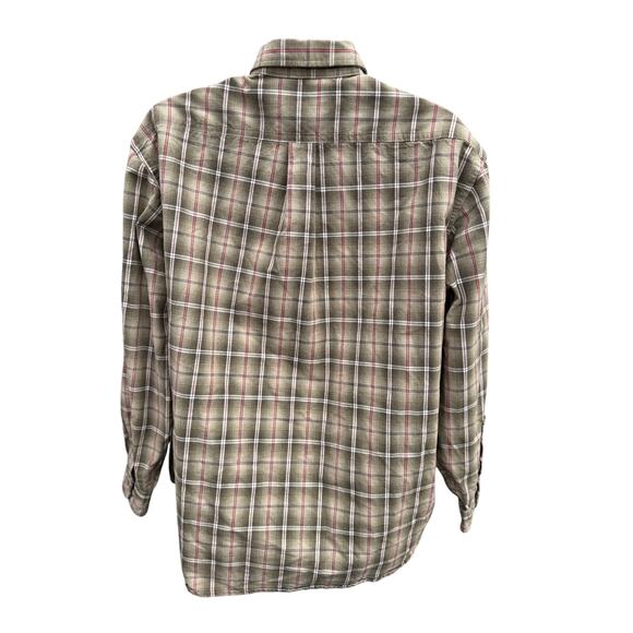 Carhartt Men's Plaid Shirt Sz XL Long Sleeve Button Up Tan Work Dress Casual - Picture 3 of 4
